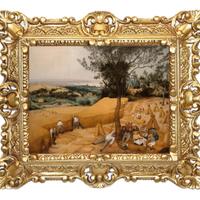 STAMPA MIETITURA DI BRUEGEL CORNICE BAROCCA 45X37