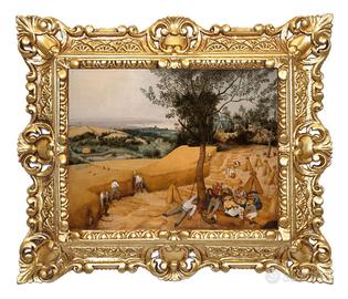 STAMPA MIETITURA DI BRUEGEL CORNICE BAROCCA 45X37