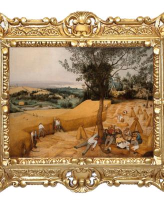 STAMPA MIETITURA DI BRUEGEL CORNICE BAROCCA 45X37