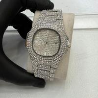 Orologio "Full Iced Out" Silver – Total Pavé di Cr