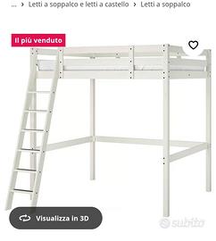 letto a soppalco  ikea + materasso