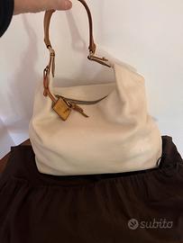 Borsa Carshoe in pelle bianca