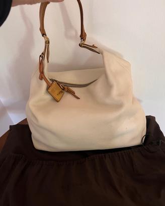 Borsa Carshoe in pelle bianca