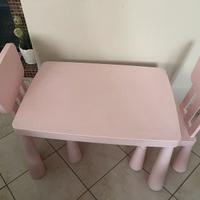 Tavolino in plastica e sedie per bambini ikea