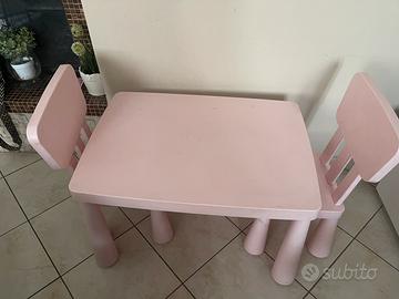Tavolino in plastica e sedie per bambini ikea