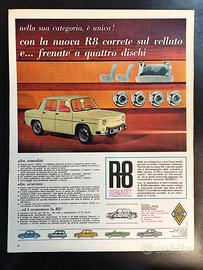 Pubblicità Renault R8 anno 1962