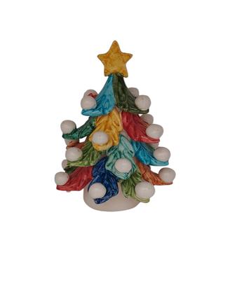 alberi e palle di natale in ceramica di Caltagiron