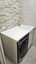 Lavatoio/lavatrella con mobile ad anta