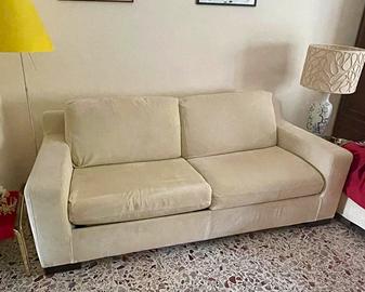 Divano letto Cristian in tessuto beige