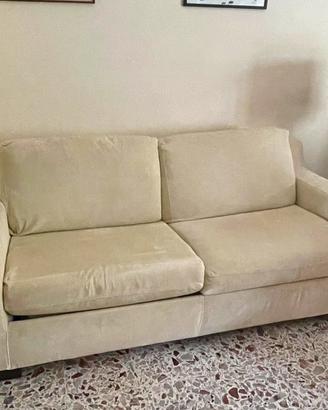 Divano letto Cristian in tessuto beige