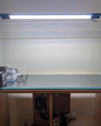 Acquario con luce e filtro