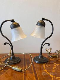 Coppia di lampade in stile liberty