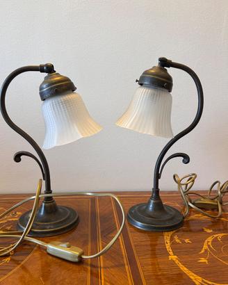 Coppia di lampade in stile liberty