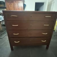 Cassettiera con piano in marmo
