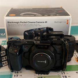 Blackmagic pocket cinema 4k + obiettivi + accessor