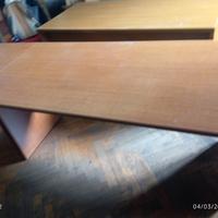 tre scrivanie colore noce medio