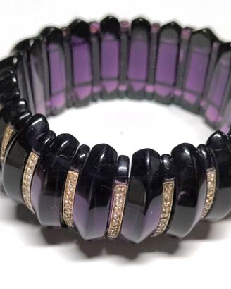 Bracciale ametista e argento