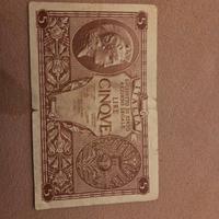 banconota 5 lire 1944