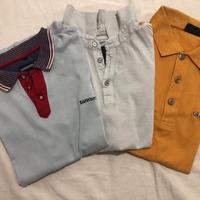 3 polo di marca in cotone