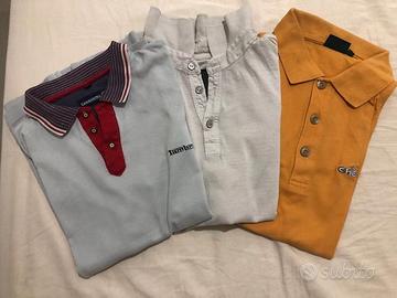 3 polo di marca in cotone