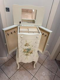 Mobile porta gioie Shabby chic vintage