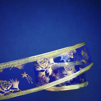 Nastro natalizio in tulle decorato nuovo