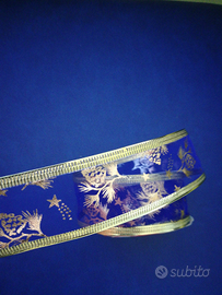 Nastro natalizio in tulle decorato nuovo