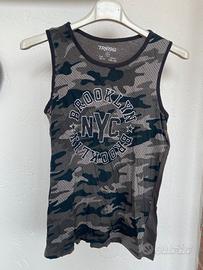 Canottiera Terranova grigia bambino