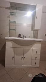 Mobiletto con lavandino da bagno bianco, nuovo!