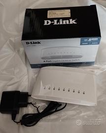 Switch D-Link Gigabit 8 porte 10/100/1000Mbps