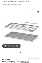 UTRUSTA scolapiatti per pensile 60x35 cm