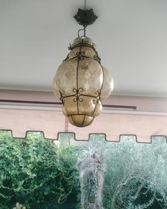 lampada pendente in vetro di murano