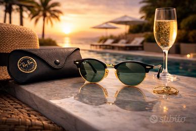 Ray-Ban Clubround Classic ORB4246 Nero/Oro Nuovi