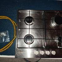 4 fuochi e tubo gas