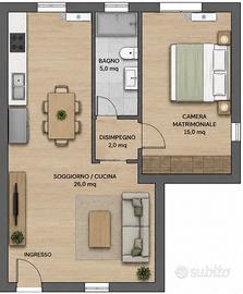 Bilocale zona saffi