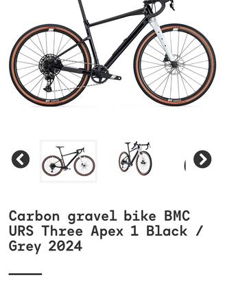 BMC URS Three Apex 1 Black / Grey 2024 taglia s