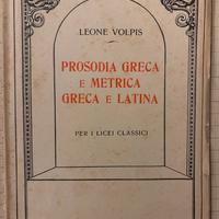 Libro antico Prosodia greca metrica greca e latina