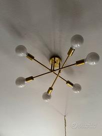Lampada da soffitto dorata