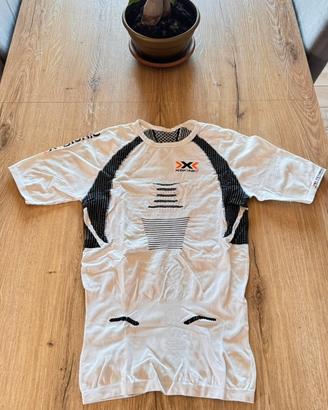 X-Bionic The Trick nero bianco maglia trail run L