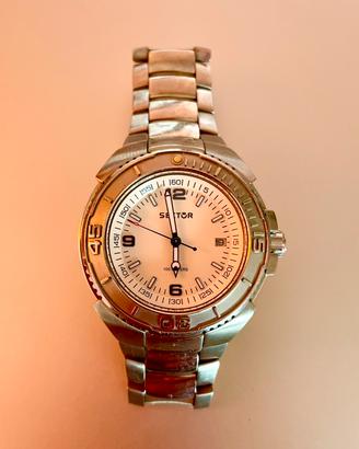 Orologio Sector 350 Uomo acciaio quadrante bianco.