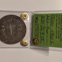 Moneta argento Scudo 5 lire 1840 periziata 