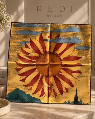 Fornasetti Foulard in seta - Sole 43x43