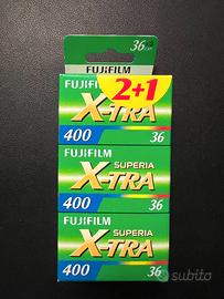 3x Rullini Fujifilm Superia X-Tra 400 35mm (36pose