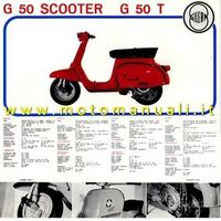 Gilera G 50 scooter 1968 depliant brochure
