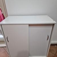 Mobiletto bianco ante scorrevoli