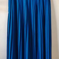 Gonna lunga in seta blu