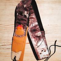 Tracolla chitarra in tessuto e pelle