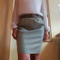 Gonna verde 100% lana