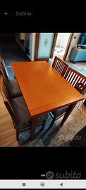 tavolo Calligaris colore ciliegio con 4 sedie