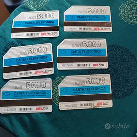 Carte telefoniche rare 5000 lire
